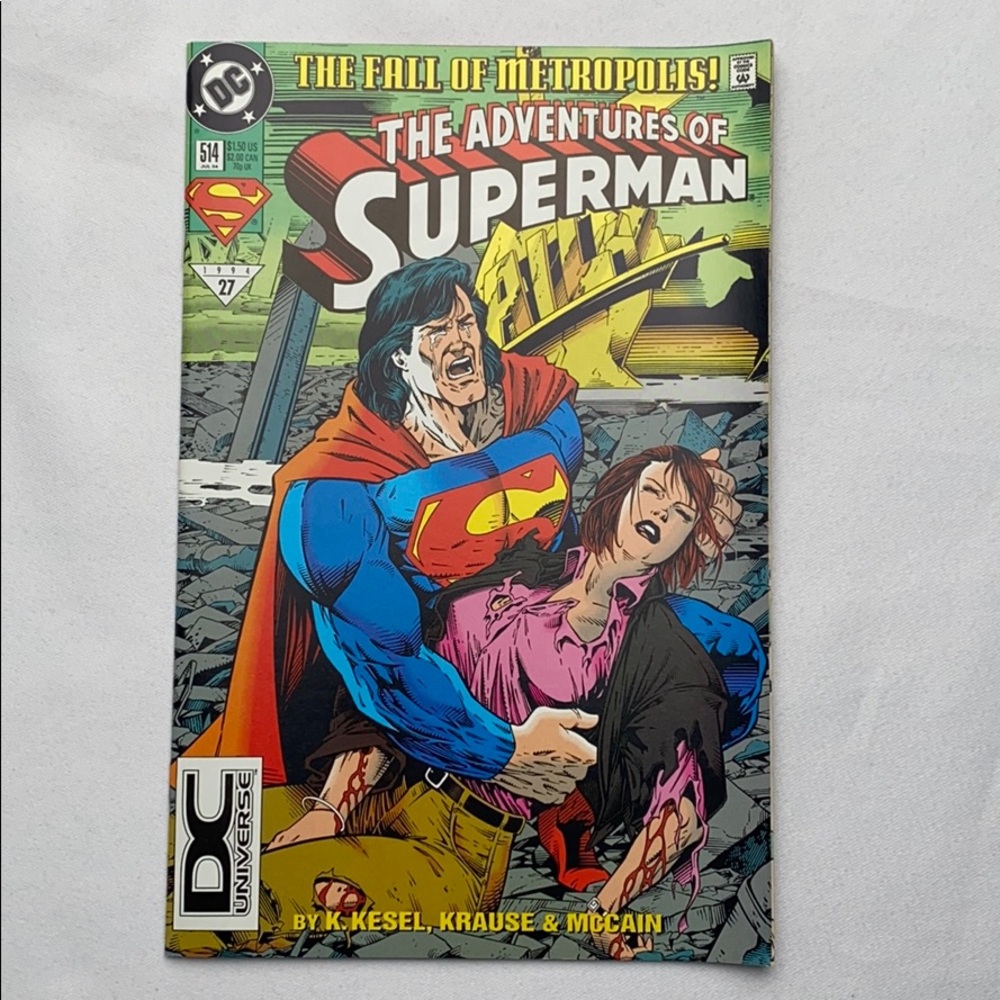 The Adventures of Superman No. 514 Jul ‘94 Vintage DC Universe Logo DC Comics